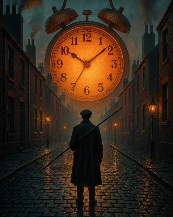 Facebook ad: the knocker-upper, from the Alfred story