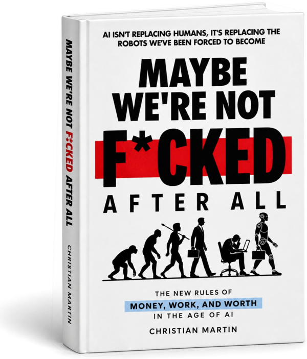 Hardcover copy of Maybe We're Not F*cked After All